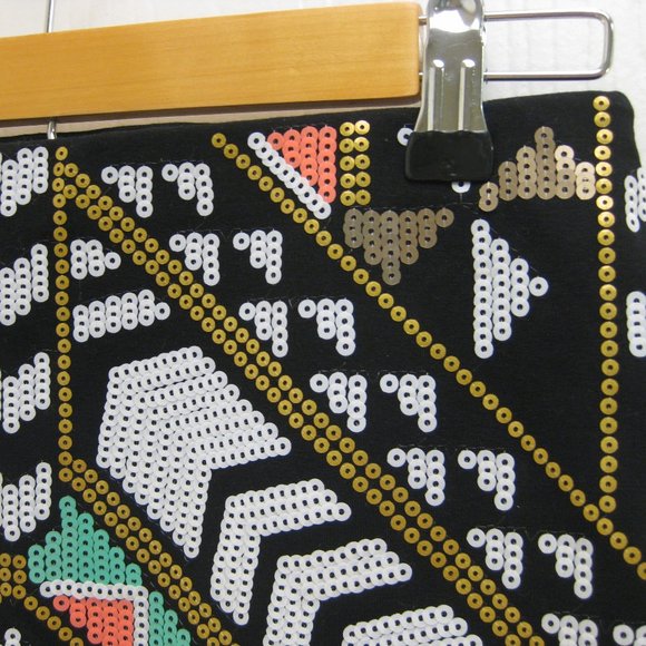 NWT Express aztec sequin mini skirt XS extra small - Picture 3 of 4